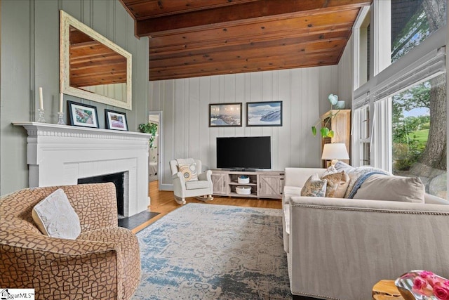 116 Twinbrook Dr, Greenville, SC 29607 - living room featuring wood finished floors and a fireplace with flush hearth