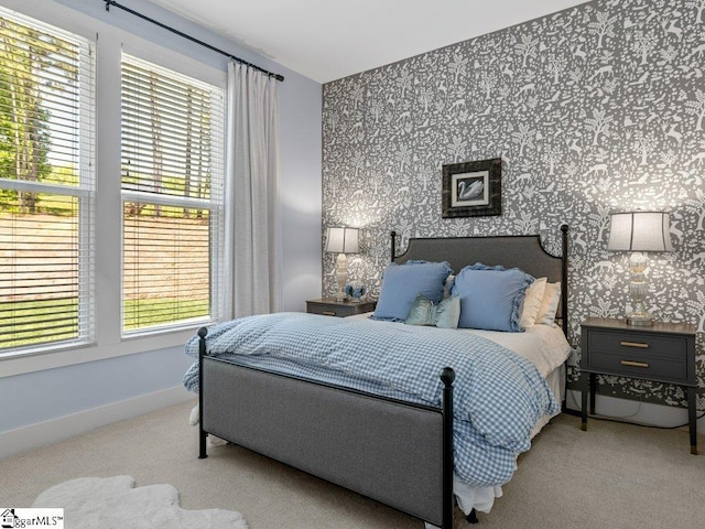 294 Lyman Lake Rd, Lyman, SC 29365 - carpeted bedroom with wallpapered walls, multiple windows, and baseboards