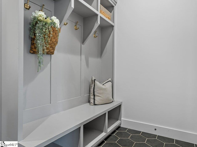 294 Lyman Lake Rd, Lyman, SC 29365 - mudroom featuring baseboards and dark tile patterned flooring