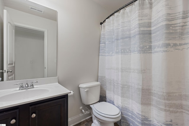 412 Kindletree Way, Simpsonville, SC 29680 - full bathroom featuring vanity, toilet, baseboards, a shower with shower curtain, and wood finished floors