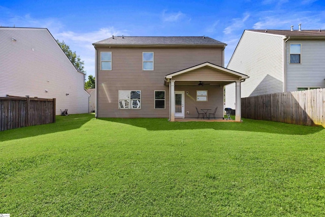 412 Kindletree Way, Simpsonville, SC 29680 - rear view of property featuring a ceiling fan and a patio