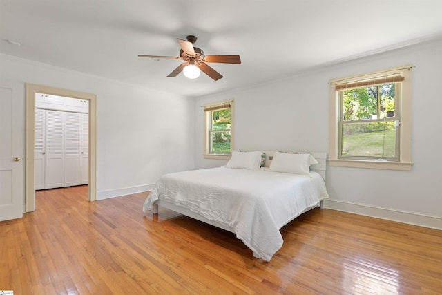 100 Maxwell Rd, Spartanburg, SC 29302 - bedroom featuring light wood-style flooring, baseboards, ornamental molding, and ceiling fan