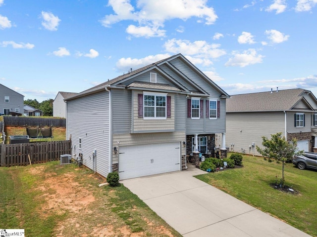 559 Falls Cottage Run, Boiling Springs, SC 29316 - craftsman house featuring a garage, driveway, and stone siding