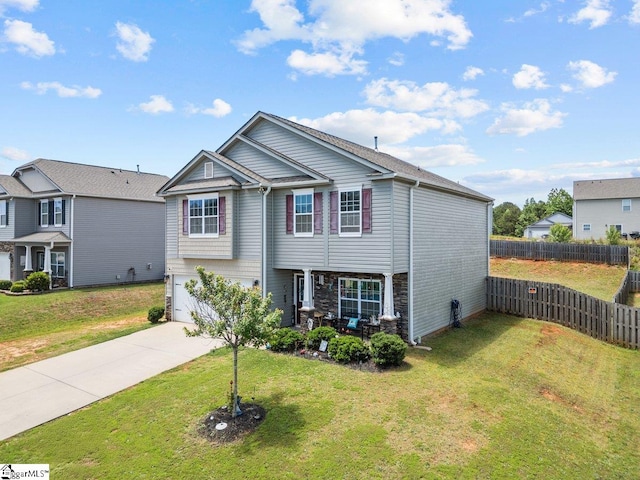 559 Falls Cottage Run, Boiling Springs, SC 29316 - view of front facade featuring driveway, a garage, and stone siding