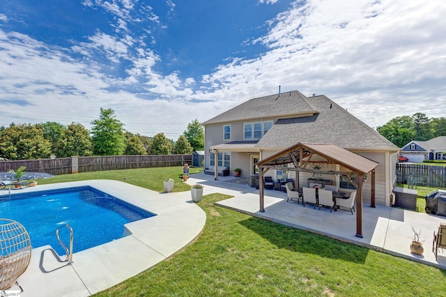 131 Riverland Woods Ct, Simpsonville, SC 29681 - view of pool with a gazebo, a patio, and an outdoor living space