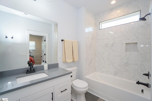 125 Patton St, Fountain Inn, SC 29644 - bathroom featuring vanity, bathtub / shower combination, and toilet