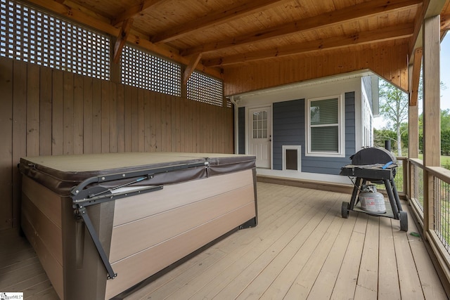 1122 Midway Rd, Pickens, SC 29671 - deck with a hot tub and grilling area