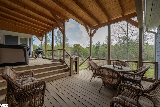1122 Midway Rd, Pickens, SC 29671 - wooden terrace with outdoor dining space and a grill