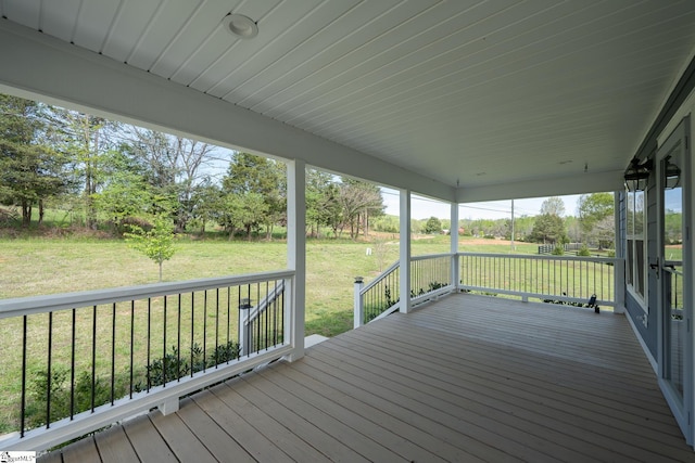1122 Midway Rd, Pickens, SC 29671 - wooden terrace with a lawn