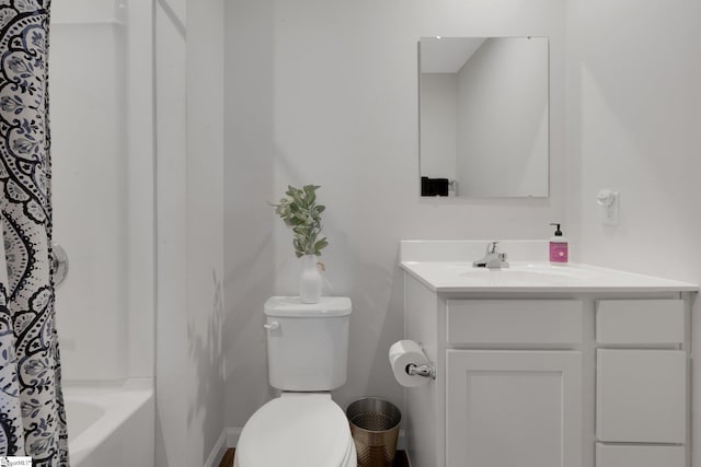 212 Ralston Dr, Greer, SC 29651 - full bath with vanity, toilet, and shower / tub combo with curtain