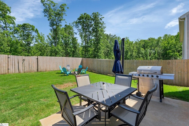 212 Ralston Dr, Greer, SC 29651 - view of patio / terrace with outdoor dining area and area for grilling