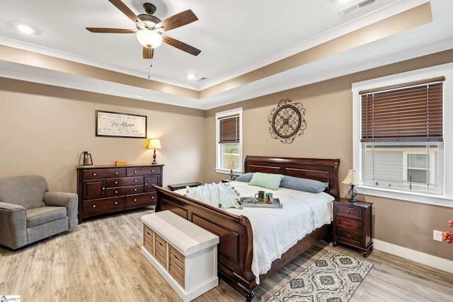 222 Blease Horton Rd, Boiling Springs, SC 29316 - bedroom with ornamental molding, light wood finished floors, baseboards, recessed lighting, and a ceiling fan