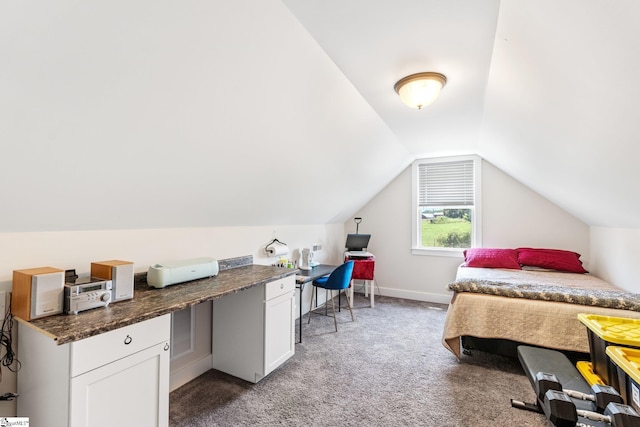 222 Blease Horton Rd, Boiling Springs, SC 29316 - bedroom with light carpet, lofted ceiling, and baseboards
