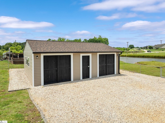222 Blease Horton Rd, Boiling Springs, SC 29316 - detached garage featuring a water view