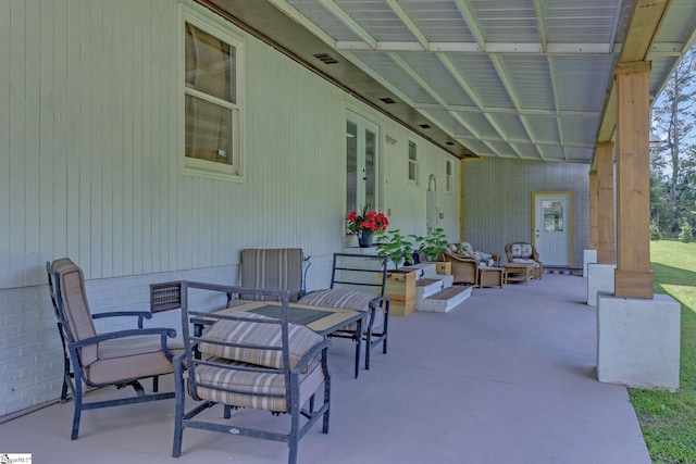 203 Rock Springs Rd, Belton, SC 29627 - view of patio with french doors and outdoor lounge area