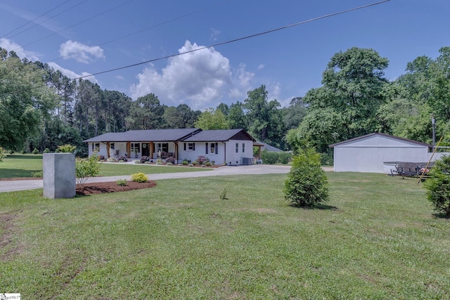 203 Rock Springs Rd, Belton, SC 29627 - view of front of home with a front lawn and view of scattered trees