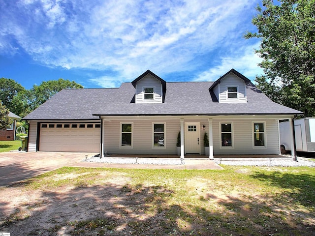 310 Sloping Meadow Dr, Inman, SC 29349 - view of front of home featuring an attached garage, a shingled roof, driveway, and a porch