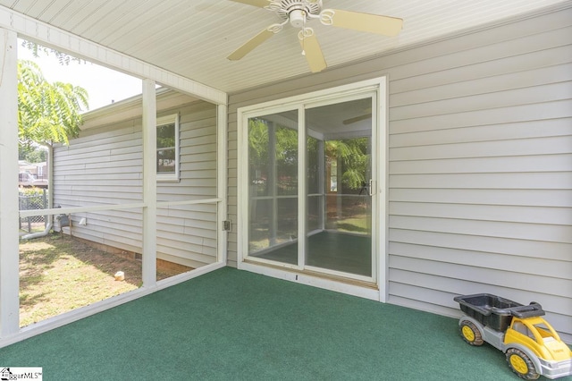 112 Summer Dr, Easley, SC 29642 - view of patio with a ceiling fan
