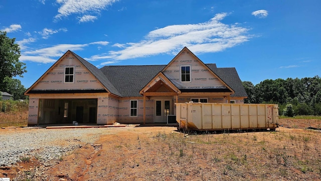 0 Valley Rd Lot 3, Travelers Rest, SC 29690 - view of front of house featuring french doors and a shingled roof