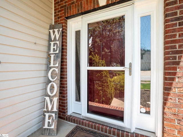 6 Baneberry Ct, Simpsonville, SC 29680 - doorway to property with brick siding and french doors