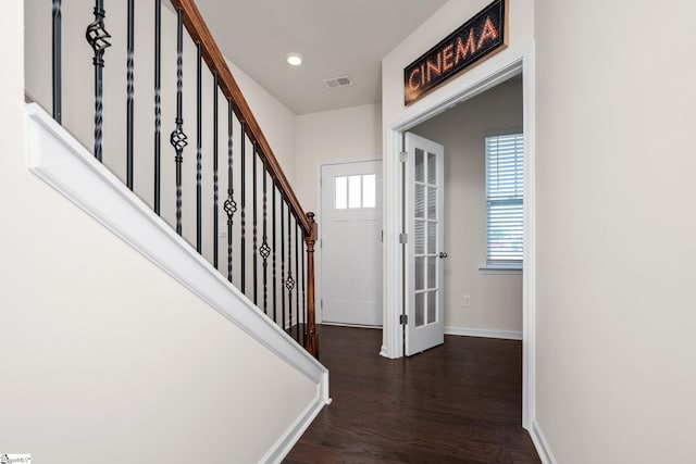912 Brynderwen Pl, Lyman, SC 29365 - entrance foyer featuring wood finished floors, stairway, and baseboards