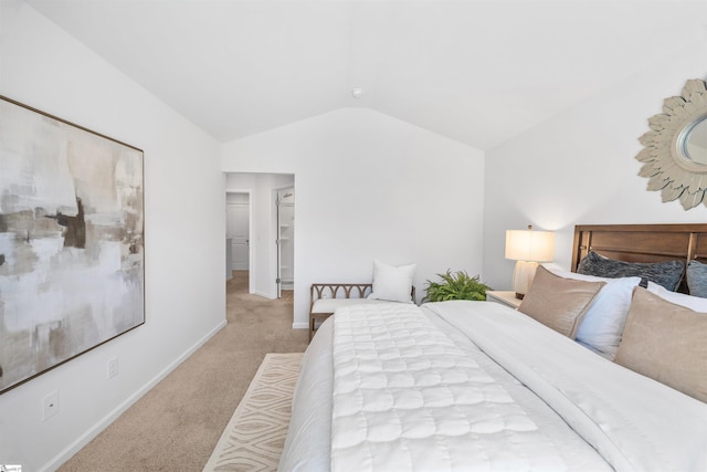 116 Southridge Ct, Easley, SC 29642 - carpeted bedroom with lofted ceiling and baseboards