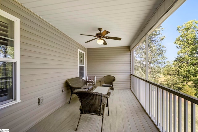 30 Eaglecrest Ct, Simpsonville, SC 29681 - wooden terrace with a ceiling fan