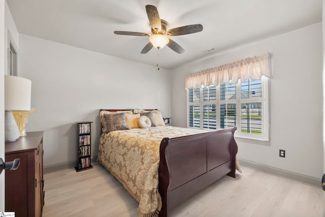 30 Eaglecrest Ct, Simpsonville, SC 29681 - bedroom with light wood-style floors, baseboards, and ceiling fan