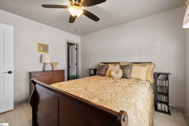 30 Eaglecrest Ct, Simpsonville, SC 29681 - bedroom with light wood-style floors, baseboards, and a ceiling fan