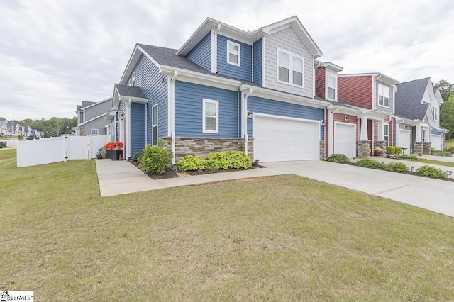 101 Greensdale Ln, Easley, SC 29642 - view of front of home with an attached garage, driveway, and stone siding
