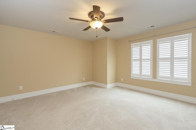 101 Greensdale Ln, Easley, SC 29642 - empty room with a ceiling fan, light carpet, and baseboards