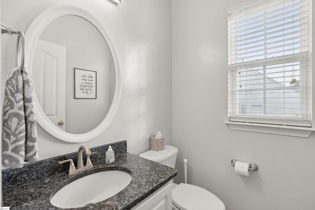 105 Franklin Meadow Way, Greer, SC 29651 - half bathroom featuring toilet, vanity, and healthy amount of natural light