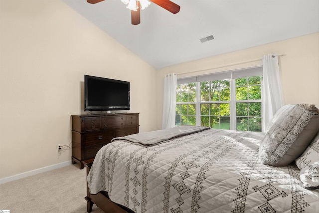 105 Franklin Meadow Way, Greer, SC 29651 - carpeted bedroom featuring lofted ceiling, baseboards, and a ceiling fan