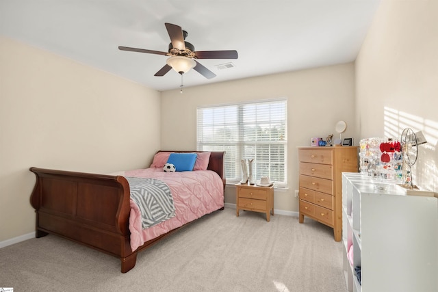 105 Franklin Meadow Way, Greer, SC 29651 - bedroom with light carpet, baseboards, and a ceiling fan