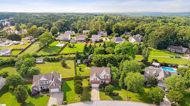 105 Franklin Meadow Way, Greer, SC 29651 - aerial view of residential area featuring a heavily wooded area