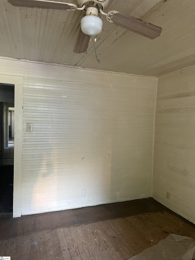 109 Jones St, Anderson, SC 29625 - spare room with hardwood / wood-style flooring, wooden ceiling, and ceiling fan