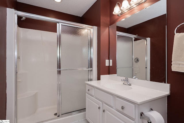 14 Saint Thomas Ct, Greer, SC 29651 - bathroom featuring a stall shower and vanity
