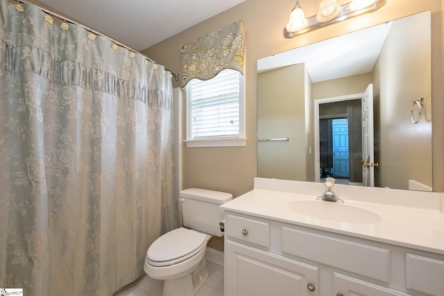 14 Saint Thomas Ct, Greer, SC 29651 - full bathroom with vanity, toilet, and tile patterned floors