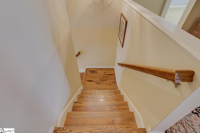 101 N Lady Slipper Ln, Greer, SC 29650 - stairs with wood finished floors