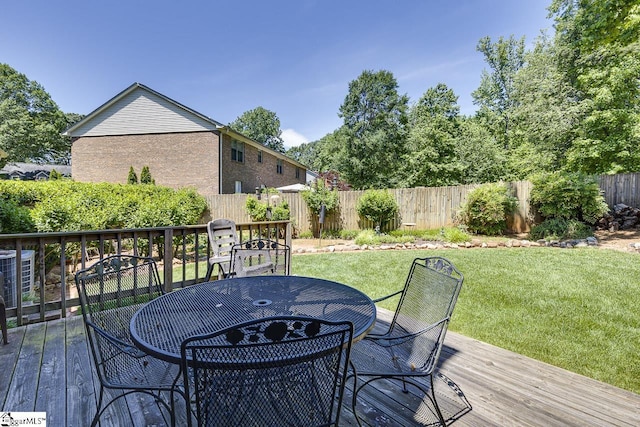 101 N Lady Slipper Ln, Greer, SC 29650 - wooden deck featuring outdoor dining space
