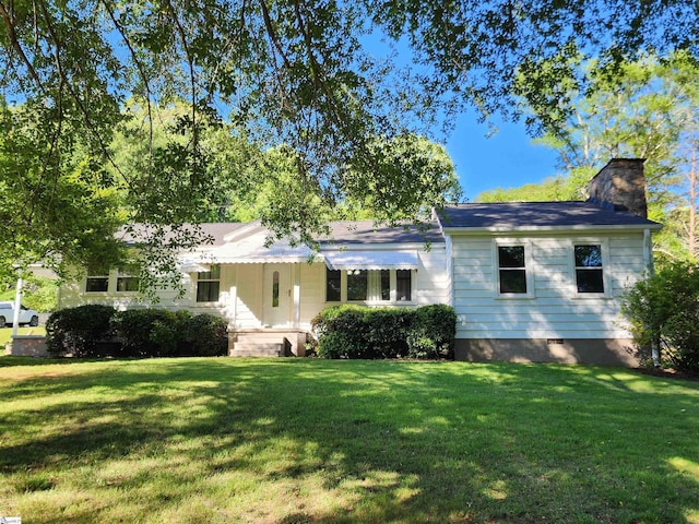 1104 Robert P Jeanes Rd, Easley, SC 29640 - ranch-style home with a chimney and a front yard