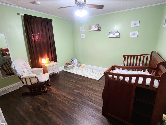 1104 Robert P Jeanes Rd, Easley, SC 29640 - bedroom featuring wood finished floors, crown molding, baseboards, and a ceiling fan