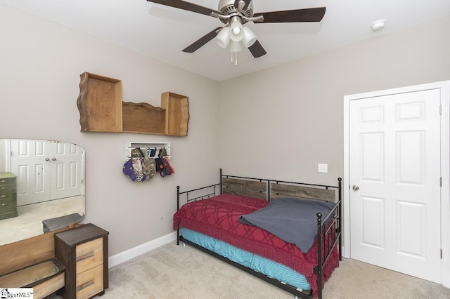 317 Saluda St, Belton, SC 29627 - carpeted bedroom with baseboards and ceiling fan