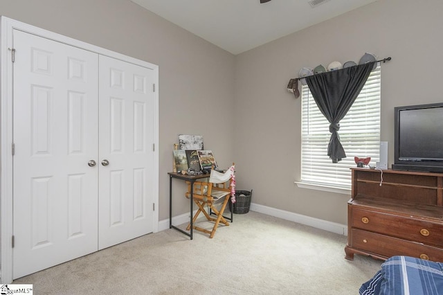 317 Saluda St, Belton, SC 29627 - home office with carpet flooring, baseboards, and a ceiling fan