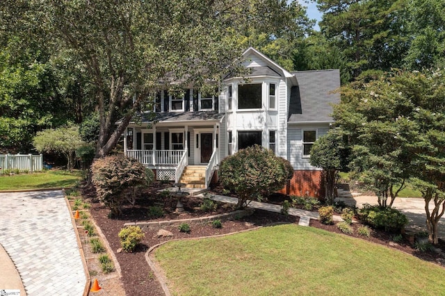 28 Bernwood Dr, Taylors, SC 29687 - view of front facade with a porch and roof with shingles