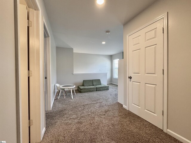 200 Odie Dr, Simpsonville, SC 29681 - hall featuring carpet flooring, baseboards, and recessed lighting