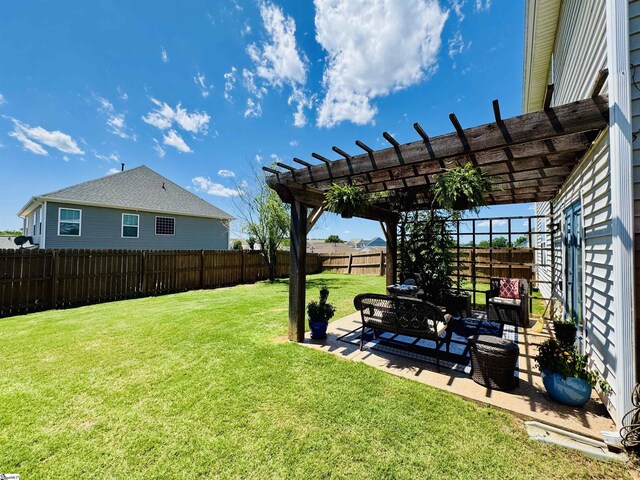 200 Odie Dr, Simpsonville, SC 29681 - view of yard featuring a pergola and a patio area