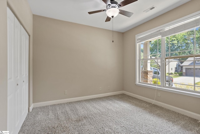 239 Applehill Way, Simpsonville, SC 29681 - unfurnished bedroom with baseboards, carpet flooring, a closet, and ceiling fan