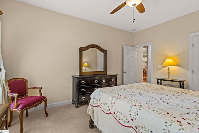 27 Grossmont Dr, Fountain Inn, SC 28644 - bedroom with light carpet, baseboards, and ceiling fan