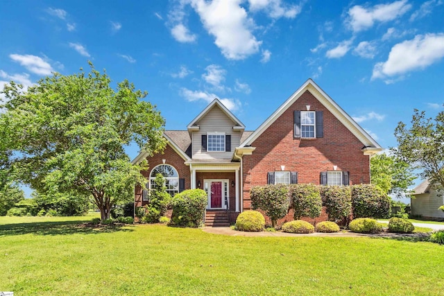 1073 Corie Crest Dr, Boiling Springs, SC 29316 - traditional-style home featuring brick siding and a front yard